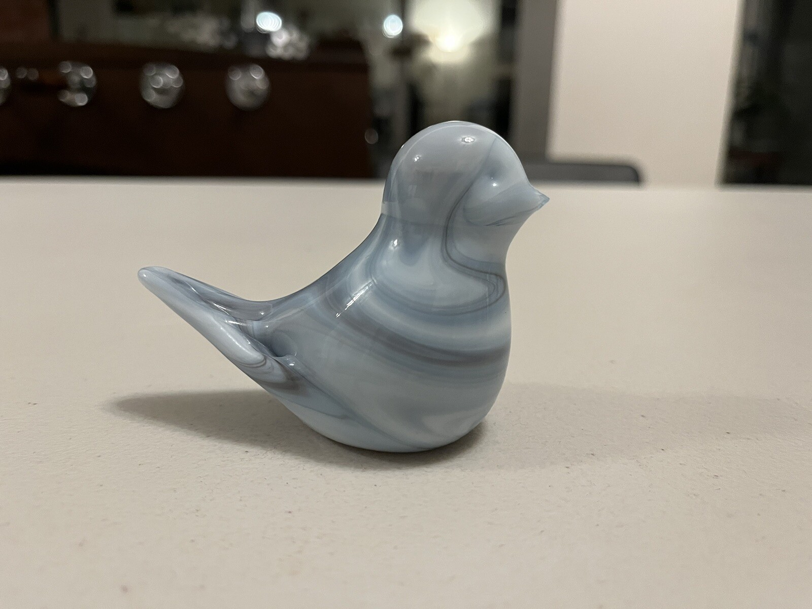 Cute Birds Shaped Animals Figurines Sculpture For Home Decoration Gifts Blue
