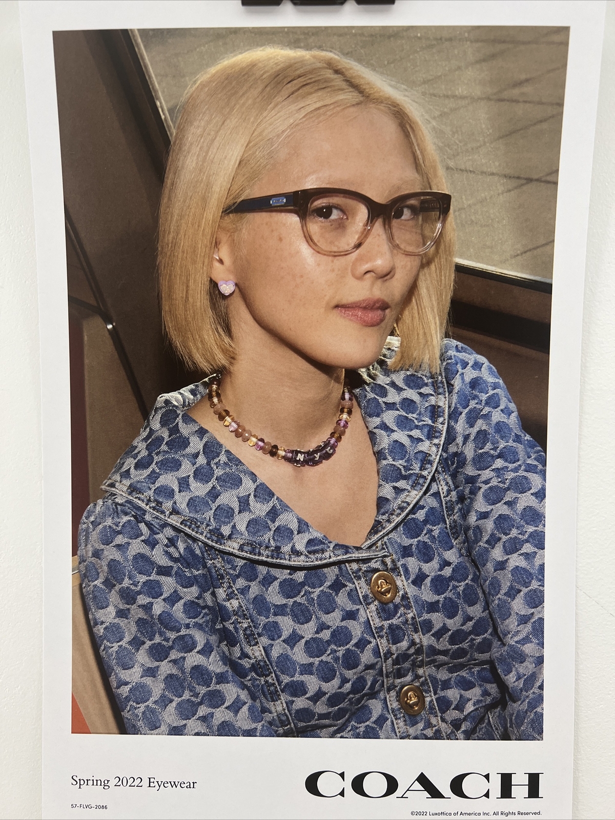 ￼Coach￼ Poster 8” X 12” Advertising Poster￼ Model Fashion Runway Denim￼