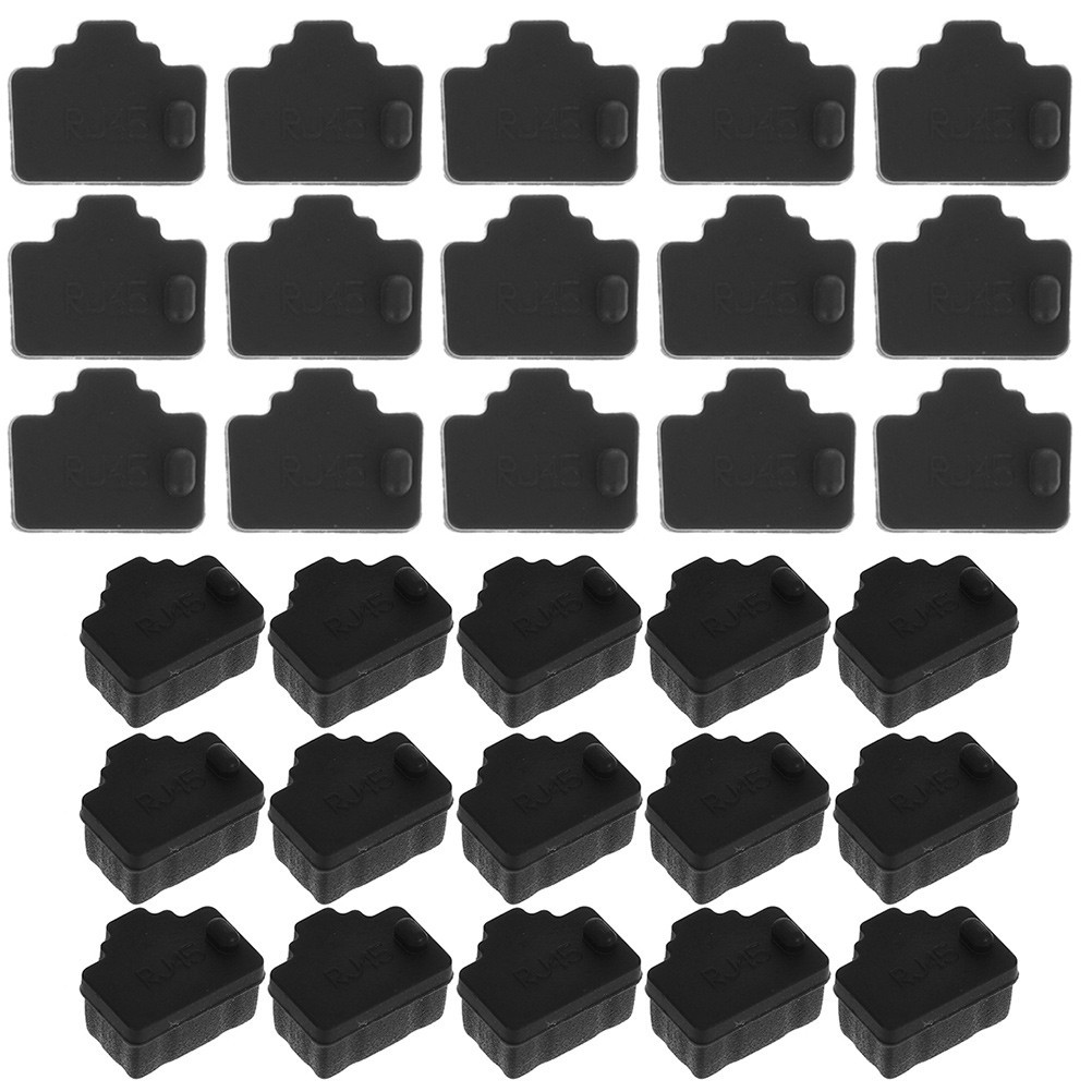 50Pcs High Grade Silicone Ethernet Port Caps Dust Plugs for Home Network Devices
