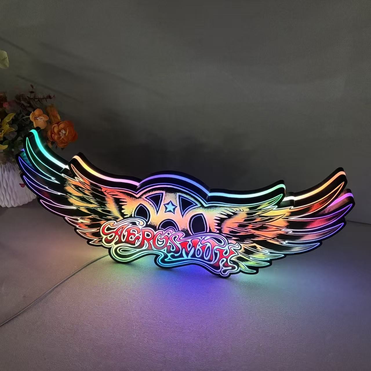 Aerosmith Wings Lightbox Band Rock N’ Roll Vinyl Pinball Topper