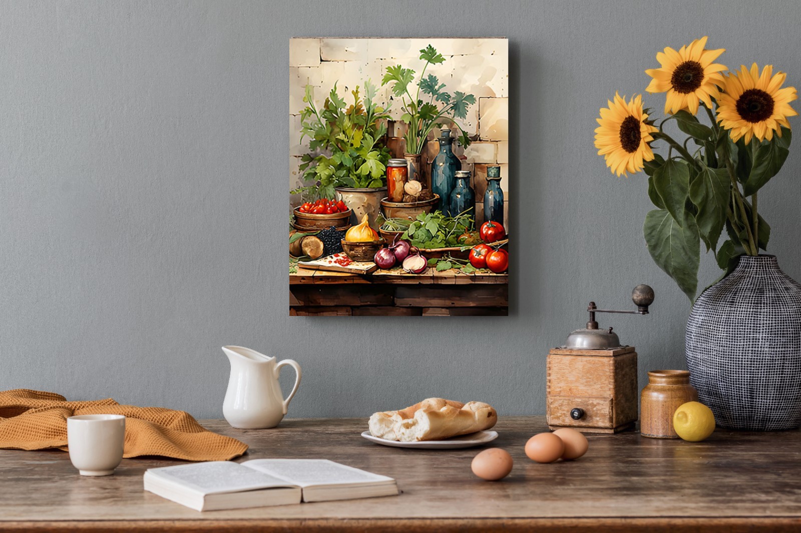 11×14 Fresh Kitchen Canvas Print Wall Art