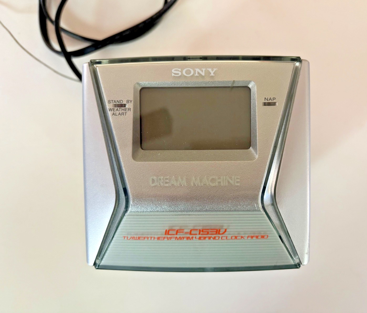 Sony Dream Machine ICF-C153V AM/FM Alarm Clock Radio w/Snooze & Weather Alert