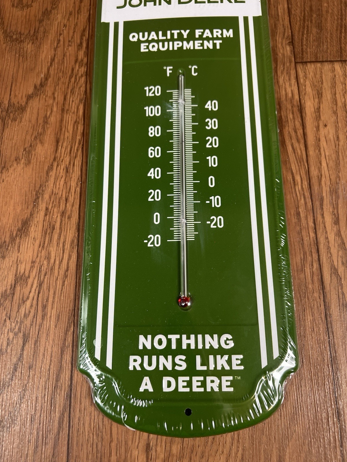 John Deere Tractor Retro Thermometer Wall Large 18&Prime;x6&Prime; Licensed Man Cave Garage