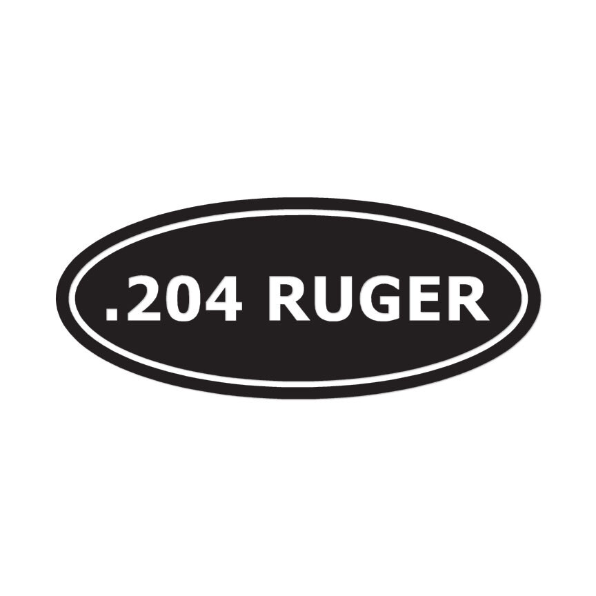 Ammo .204 Ruger – Vinyl Decal Sticker – Multiple Color & Sizes – ebn30
