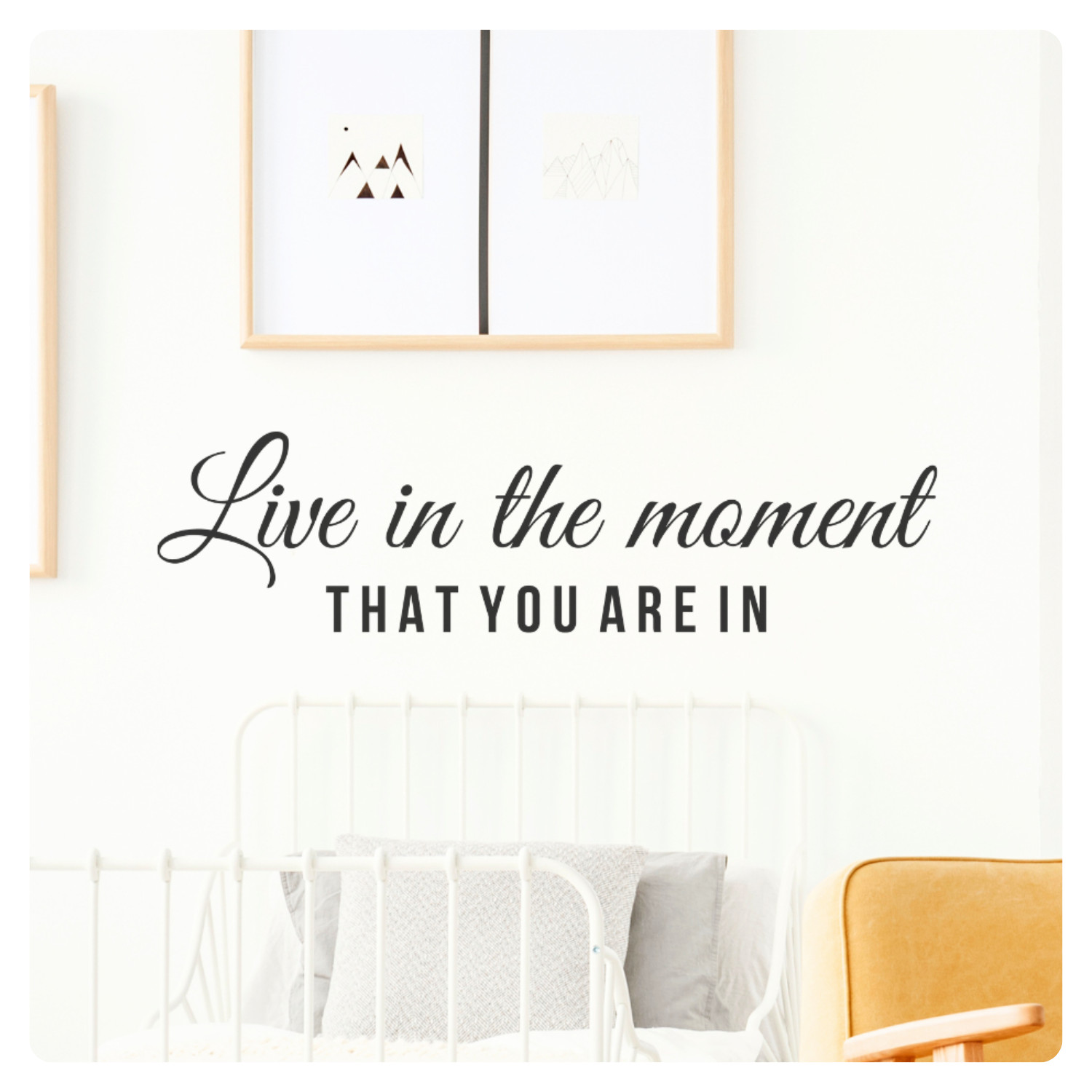 Live in the Moment Inspirational Wall Decal Sticker Quote Home Vinyl Decor Yoga