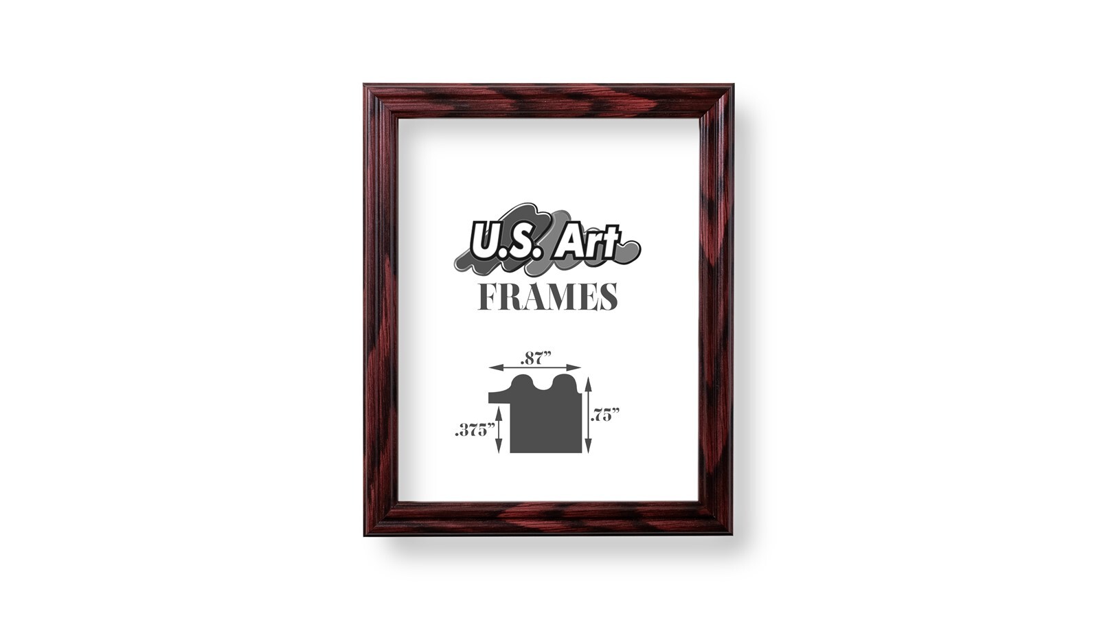 US ART Frames .75&Prime; Cherry Matte finish Real Poplar Solid Wood Picture Frame