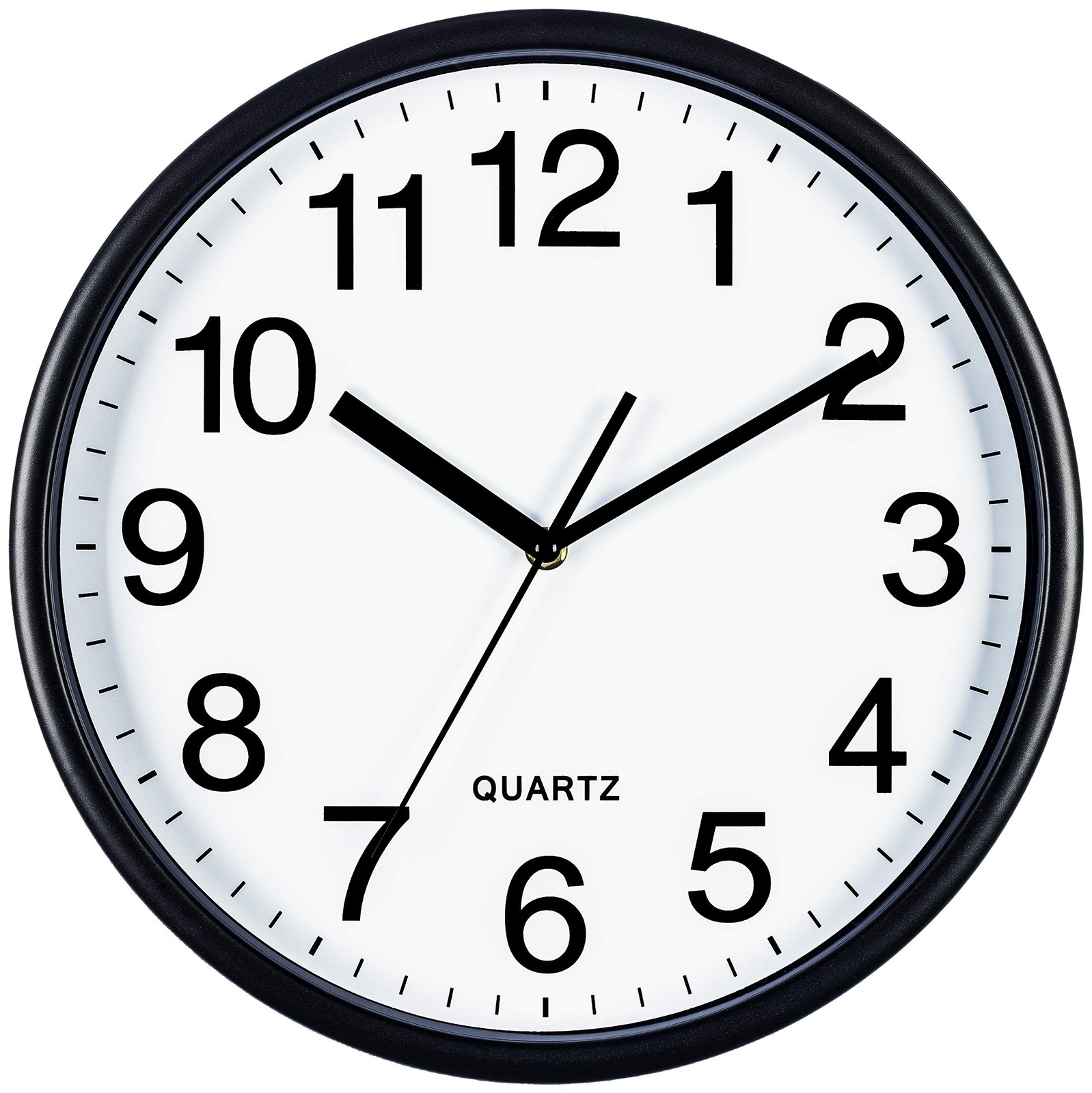 Large 13-Inch Silent Wall Clock, Non-Ticking Quartz, Easy Read for Home/Office