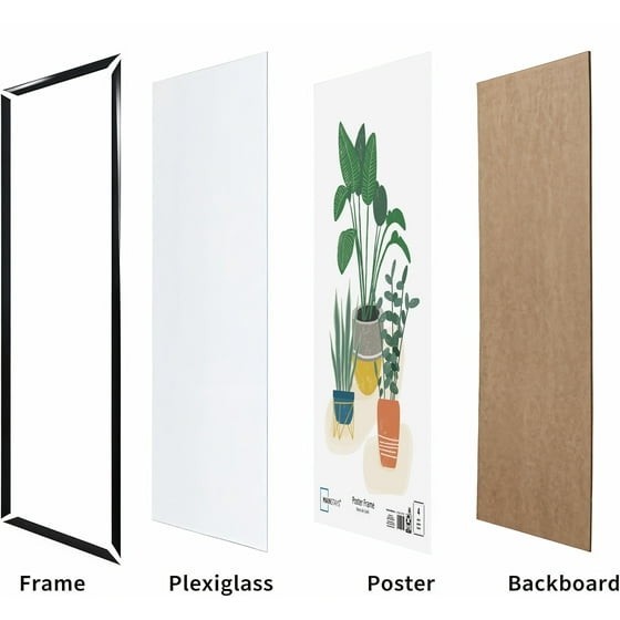 Mainstays 24×36 Black Wall Photo Frame Flat Profile Poster Picture Frame Decor