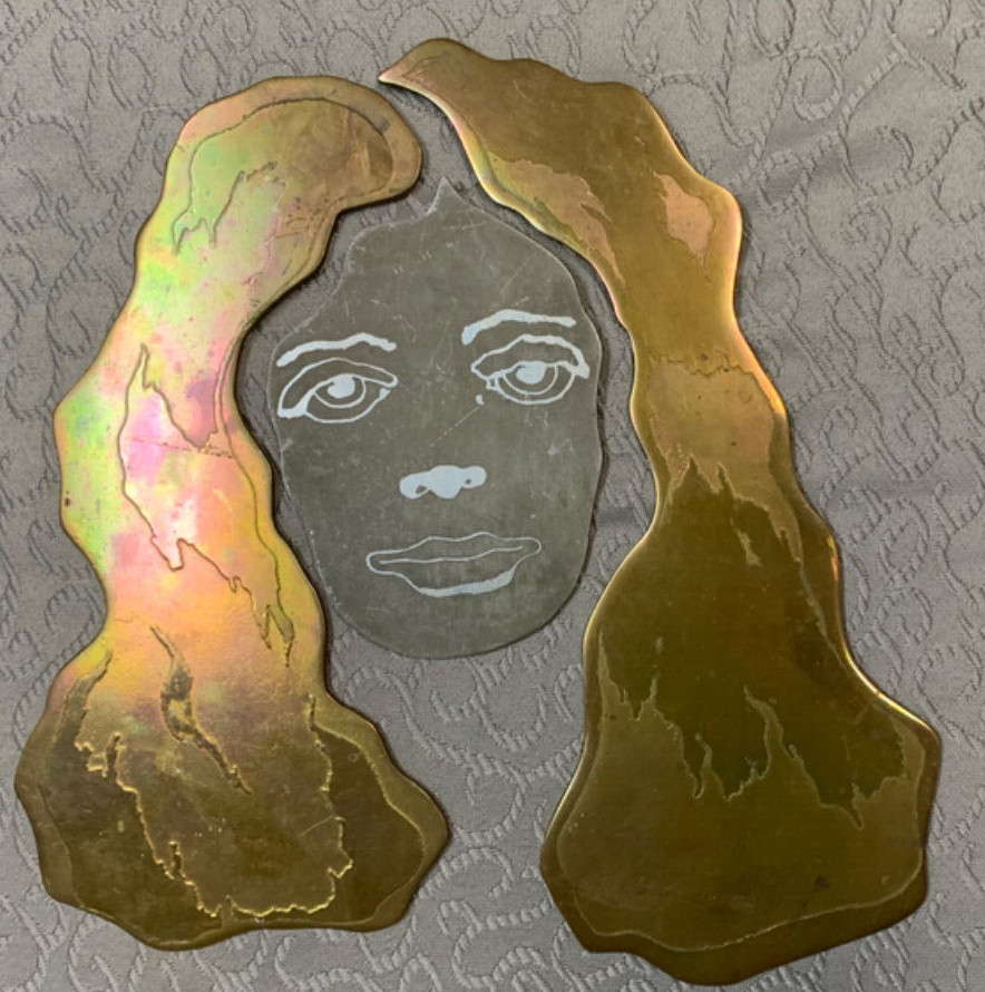 Metal Artwork Wall Hanging 10 x 11&Prime; In 3 Pieces