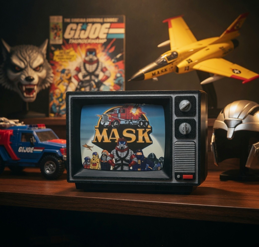 M.A.S.K. Retro TV Display Mobile Armored Strike Kommand 80s Cartoon