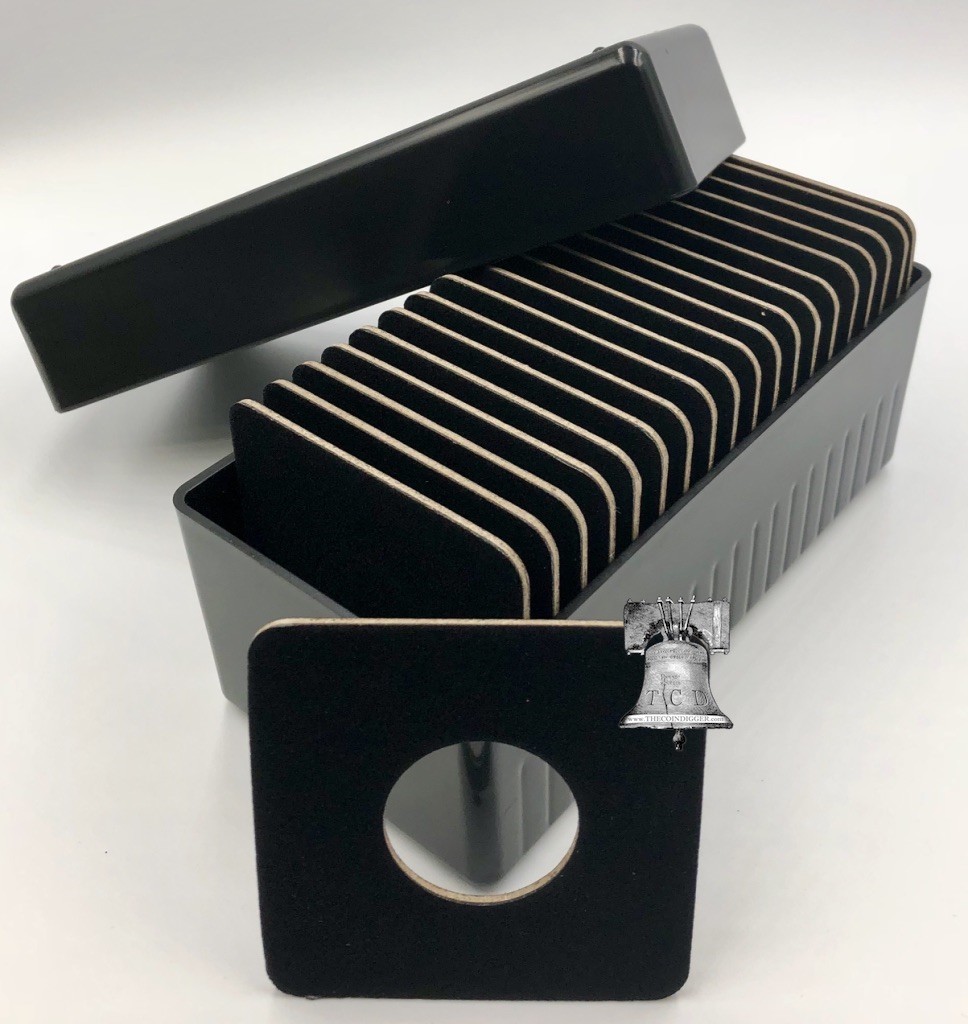 Air-tite Storage Box + 20 Coin Holder Velvet Card Case + Model A Capsule WHITE