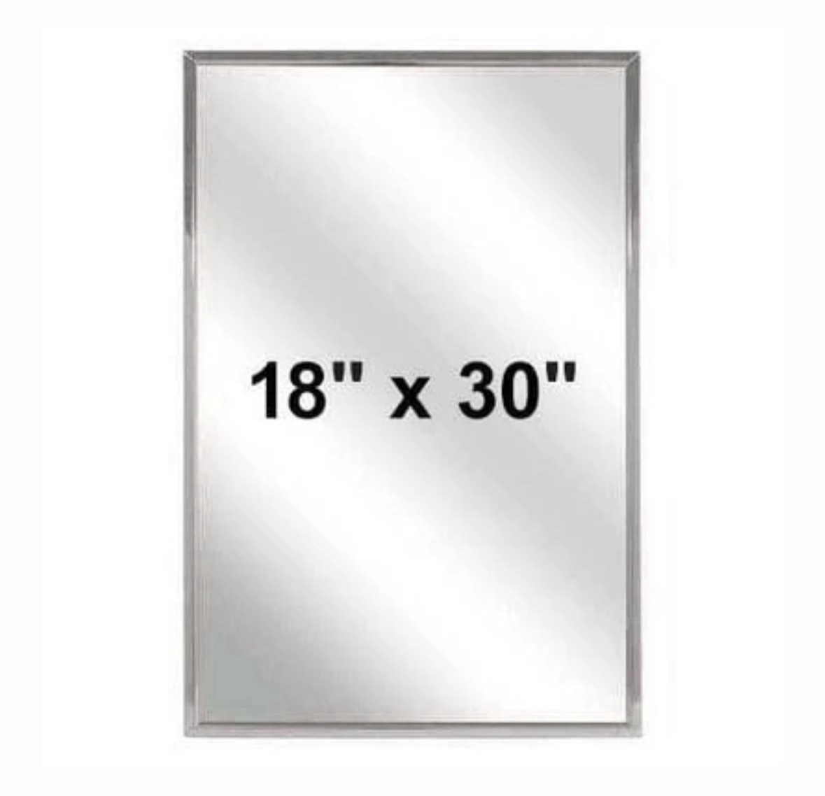 BRADLEY Glass Wall Mirror Rectangular 30 in x 18 in x 3/4 in 781-018300