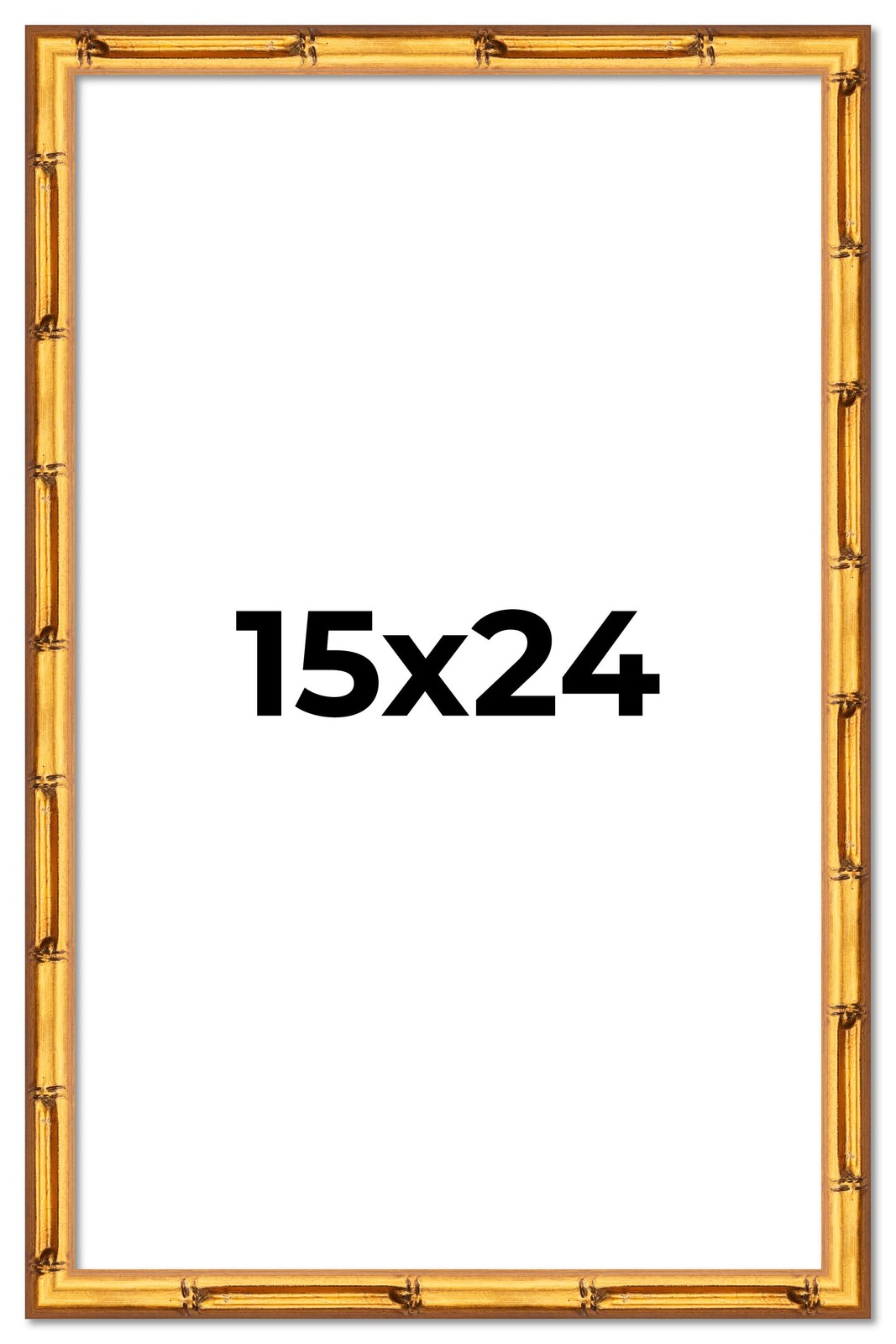 15×24 Frame Gold Bamboo Picture Frame Modern Photo Frame UV Acrylic, Acid Free