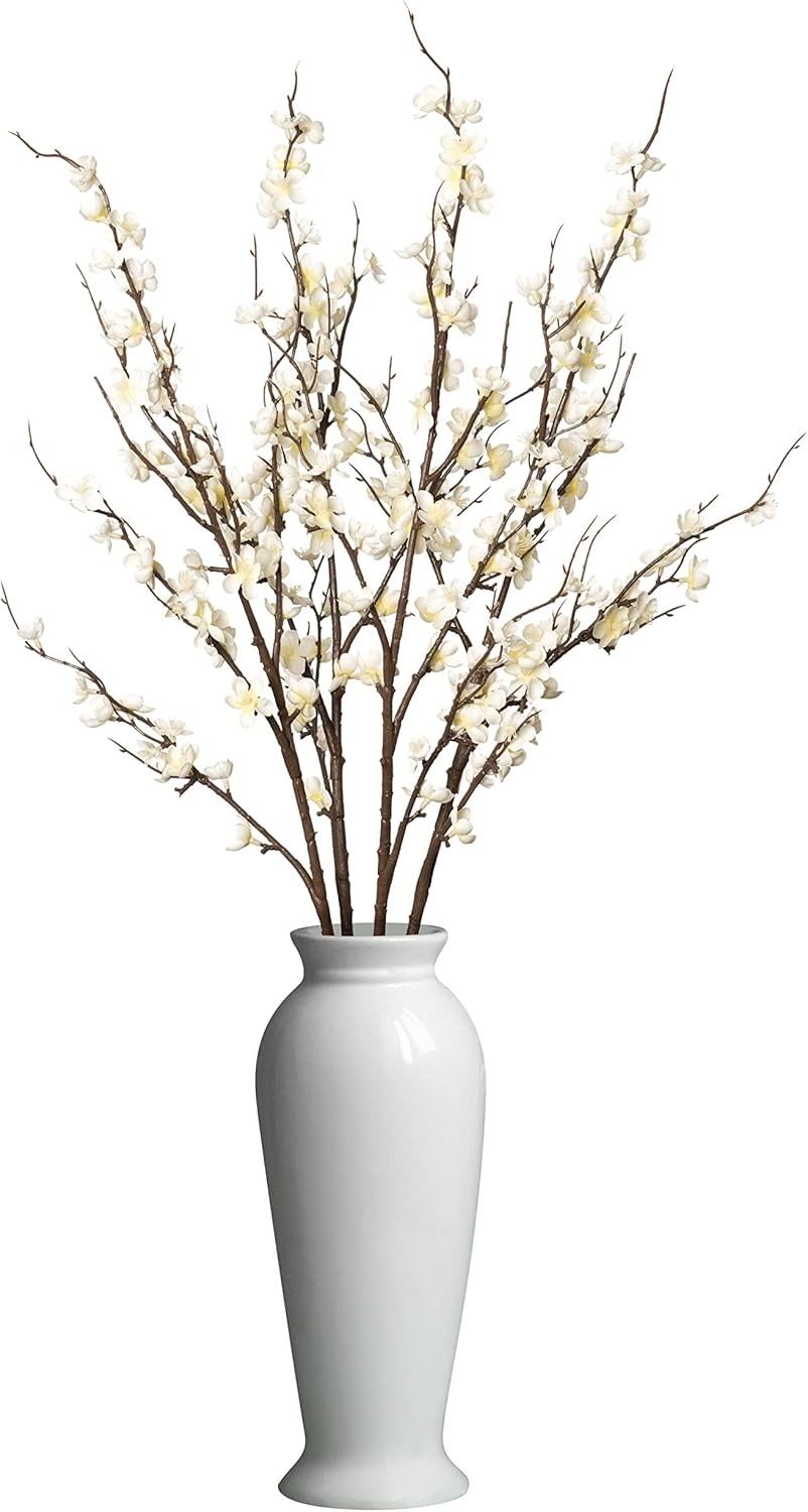 4Pcs Cherry Blossom Branches Artificial Flowers for Spring Summer Indoor Deco…