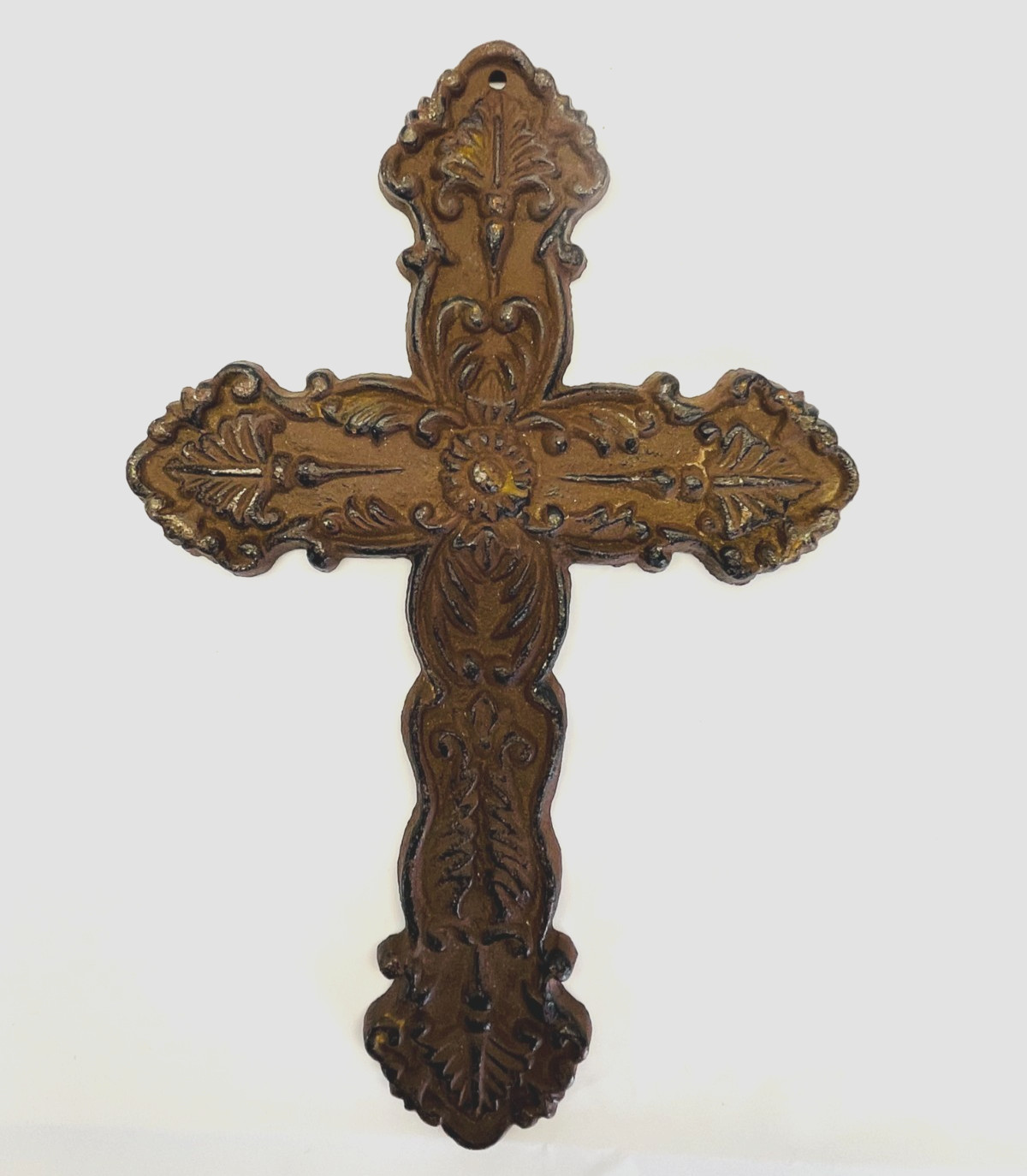 Antique-Style Decorative Rustic 10&Prime; Wall Hanging Cast Iron Cross Gothic Christia