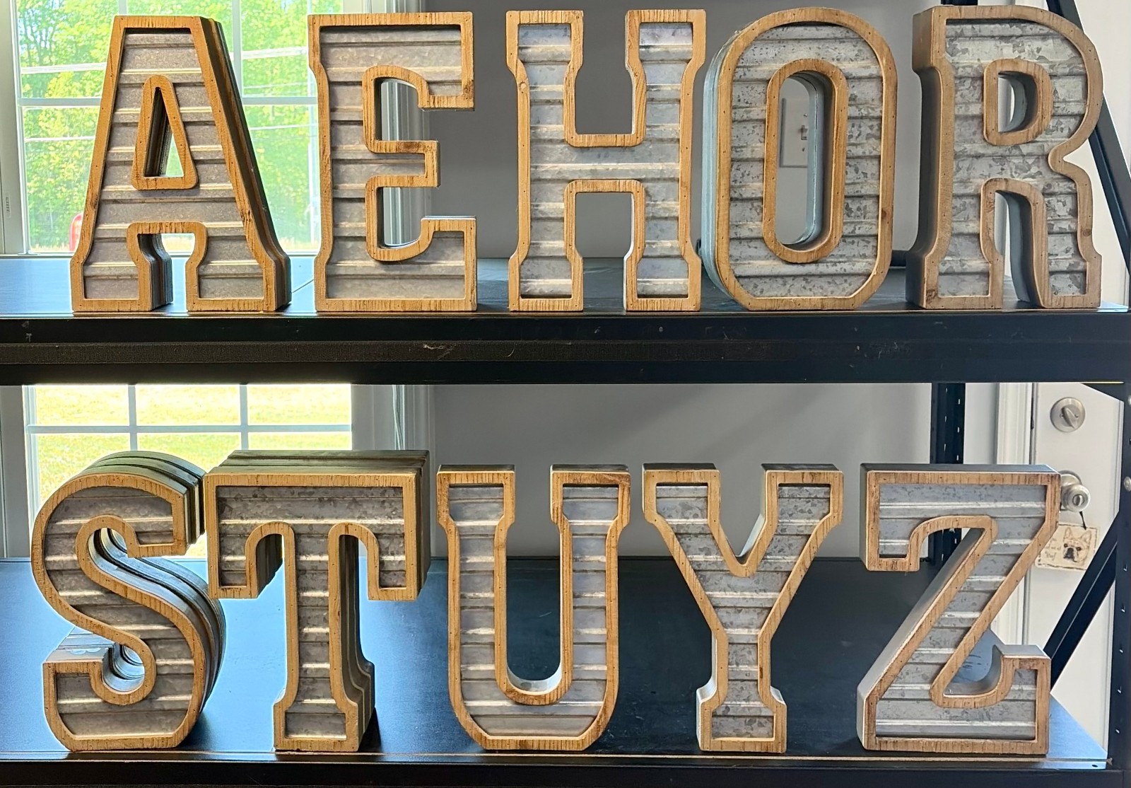 Hobby Lobby 14&Prime; Metal and Wooden Letter Decor