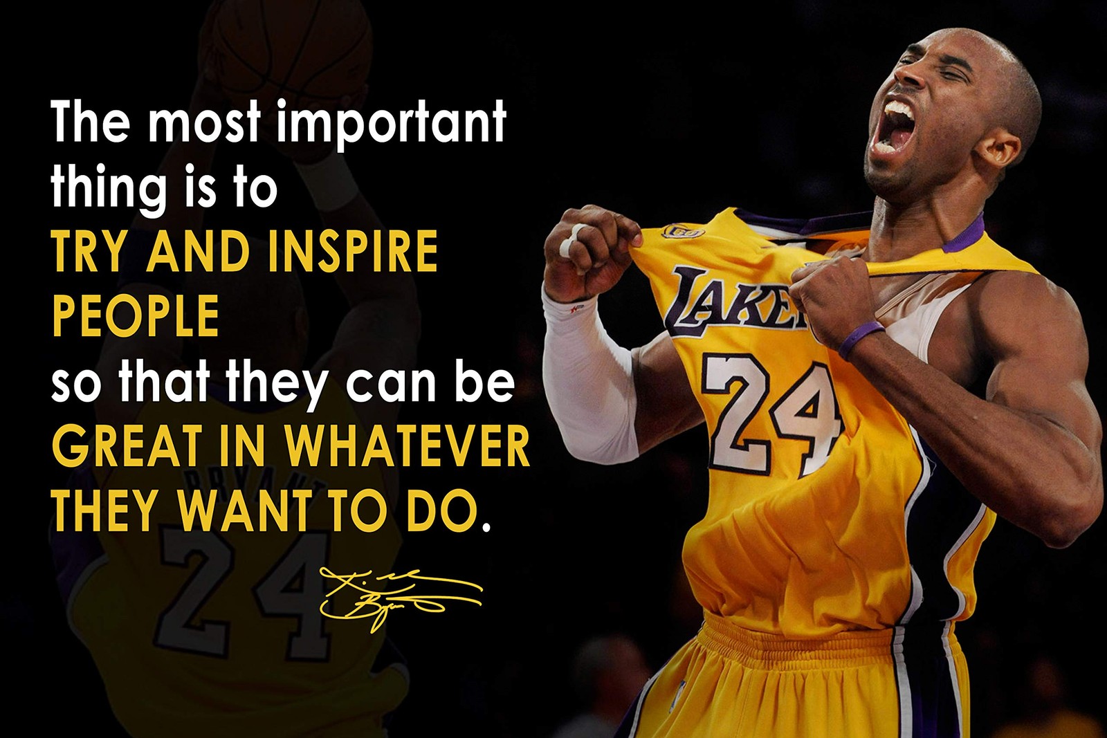 Kobe Bryant Poster Quote Black History Month Posters Los Angeles Lakers Quote…