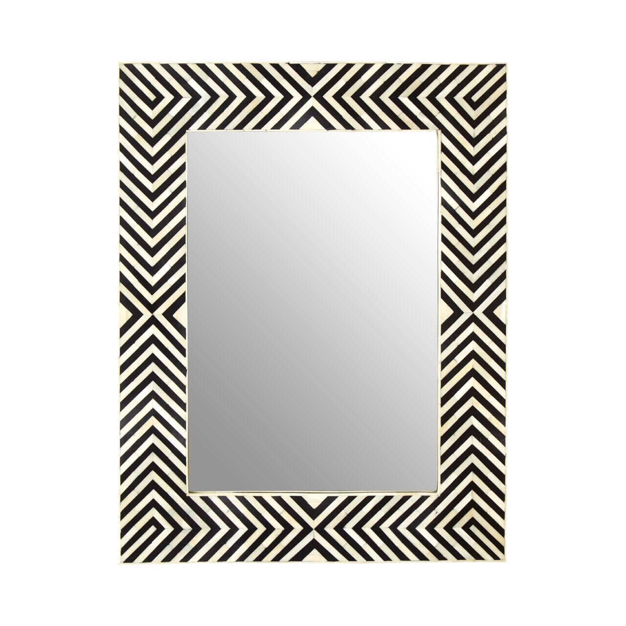 36×24 Inches Bone Inlay Mirror Frame Handmade Decor Design Wood Frame Home Decor