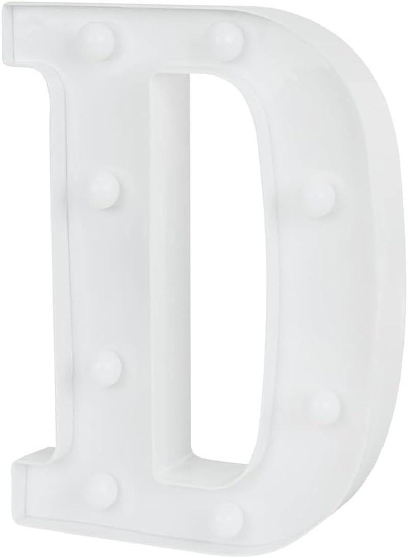 Restaurantware Illumify 6.3&Prime; LED Light-Up Letter D for Events and Parties