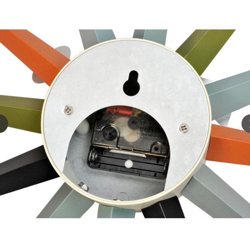 George Nelson Sunburst Wall Clock Multi Color Reproduct Design Furniture