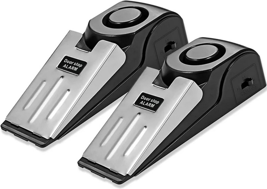 4 Pack Alarm Door Stopper Wedge Jammers for Inside 120db Loud Anti-Theft Port…