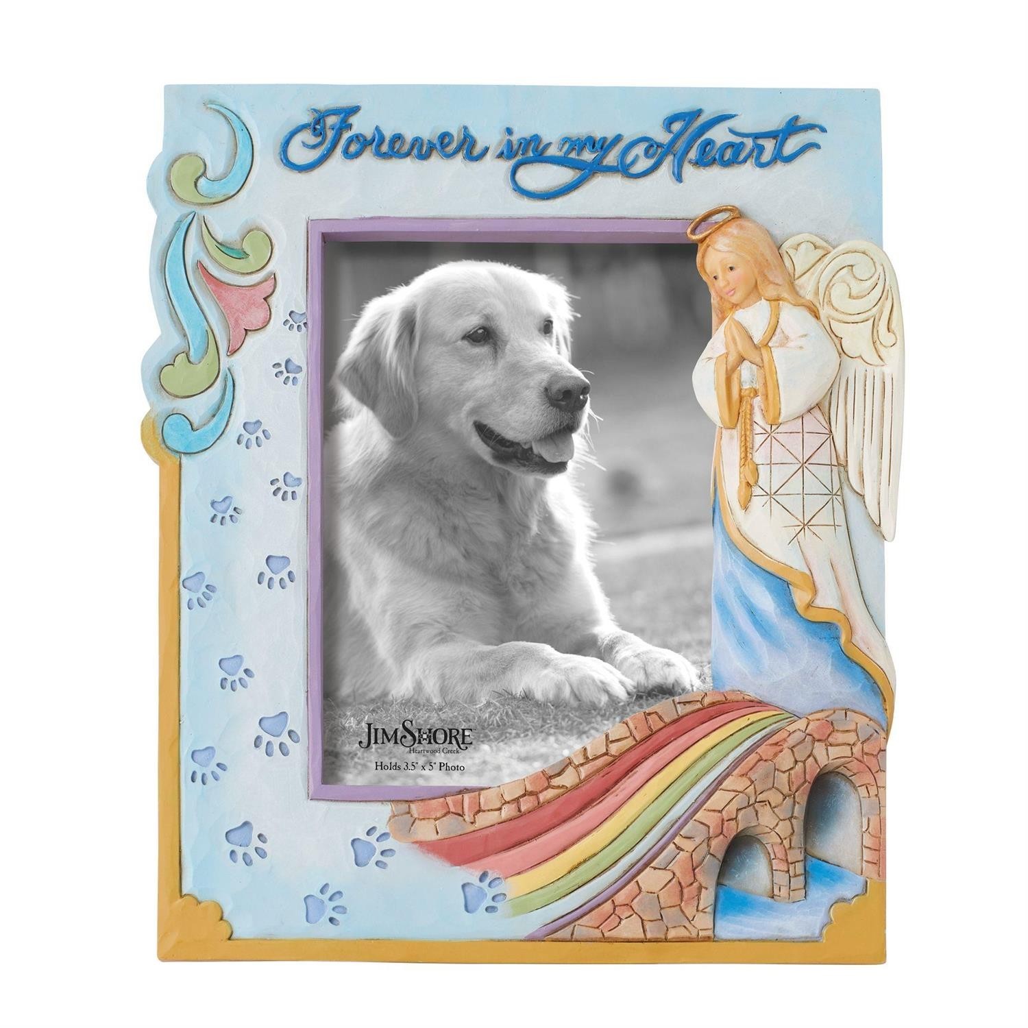 Enesco Jim Shore Rainbow Bridge Photo Frame Forever In My Heart 7.75 in H, NIB