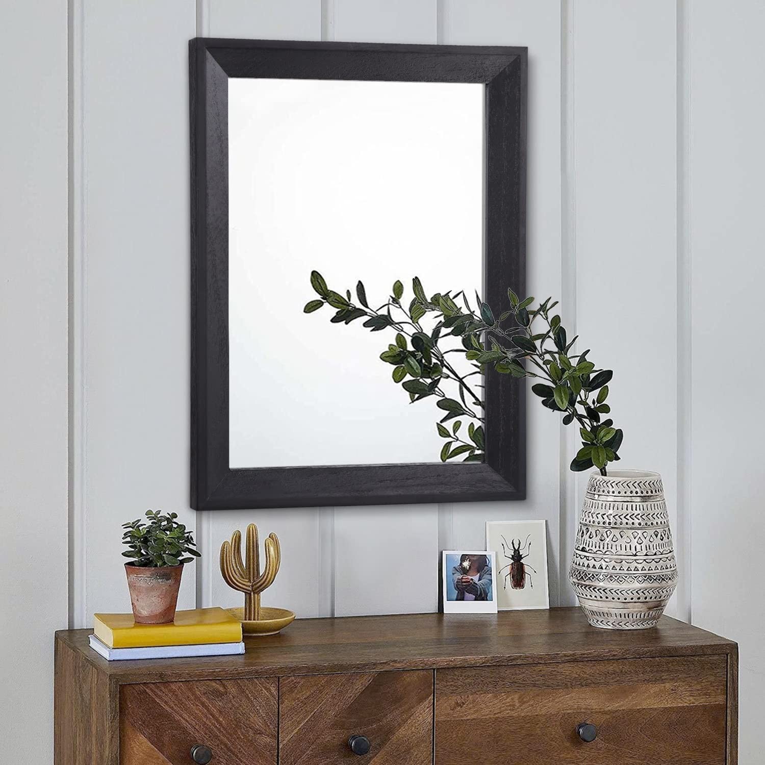 Black Mirrors for Wall Rectangle Wood Framed Large 20&Prime;x16&Prime; Decorative Wall Mi…