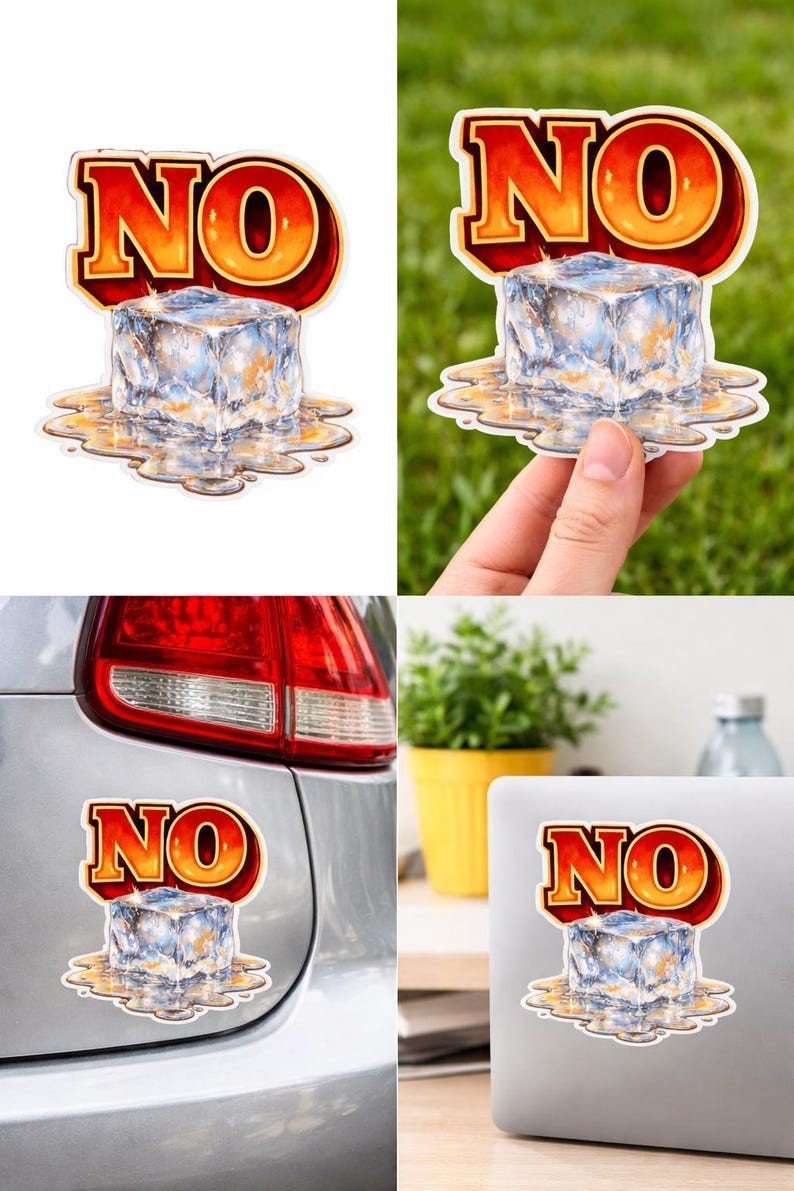 BULK 10pcs 5in NO ICE Window DecalPremium Sticker for any Smooth Surface