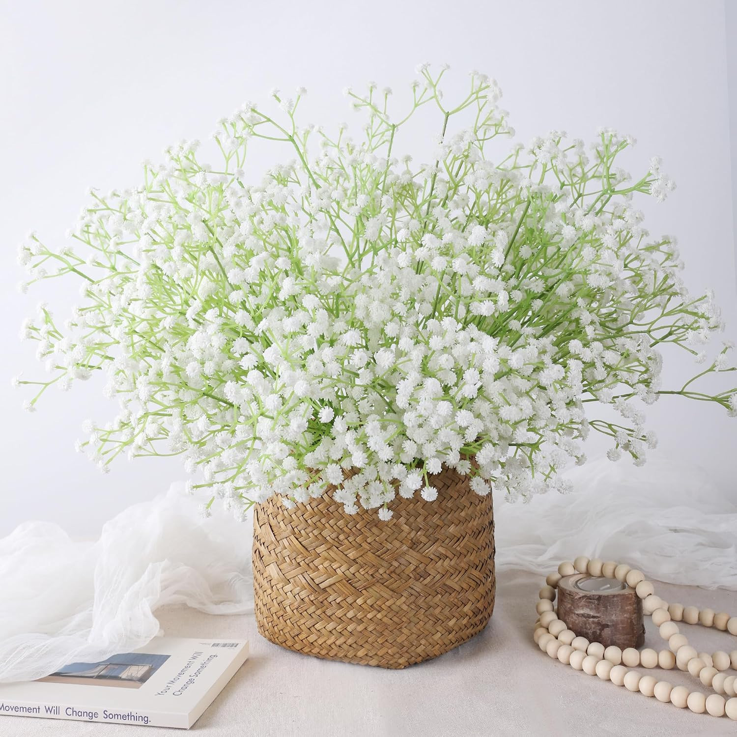 Real Touch Baby&rsquo;s Breath Artificial Flowers – 30 Pcs for Weddings & Decor