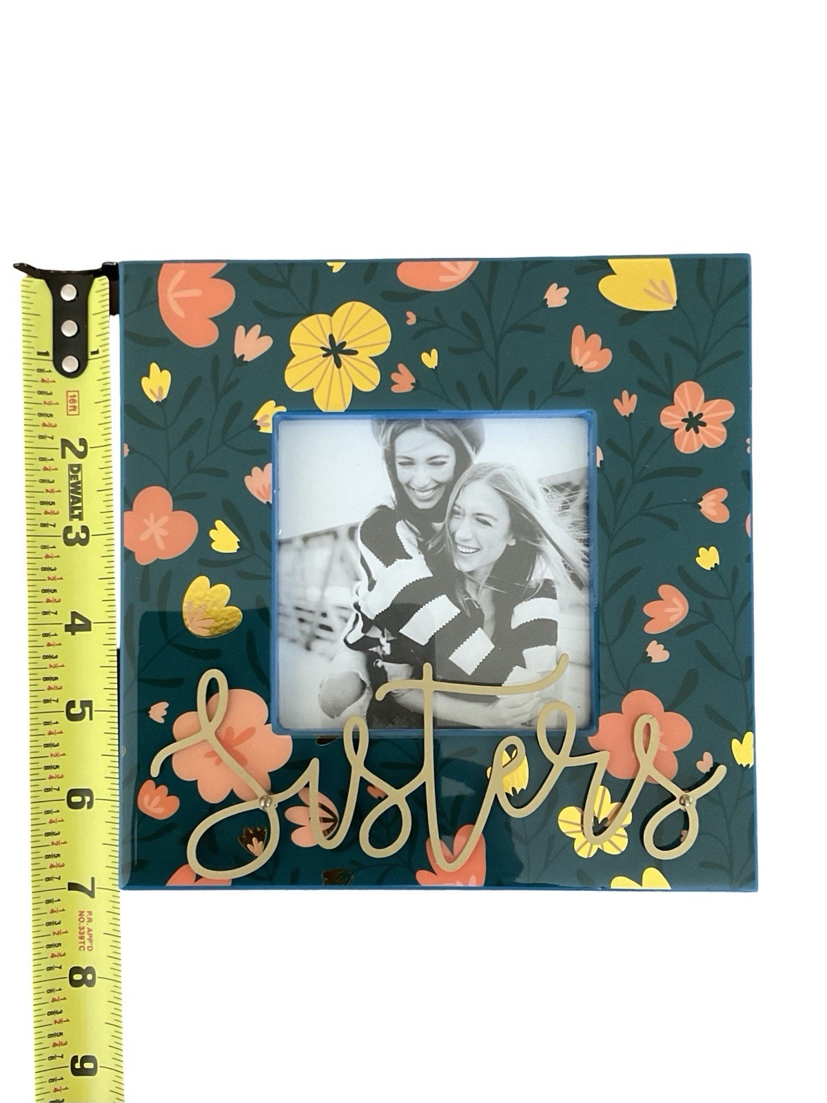 Francesca&rsquo;s “Sisters” branded frame in vivid multicolor flowers finish