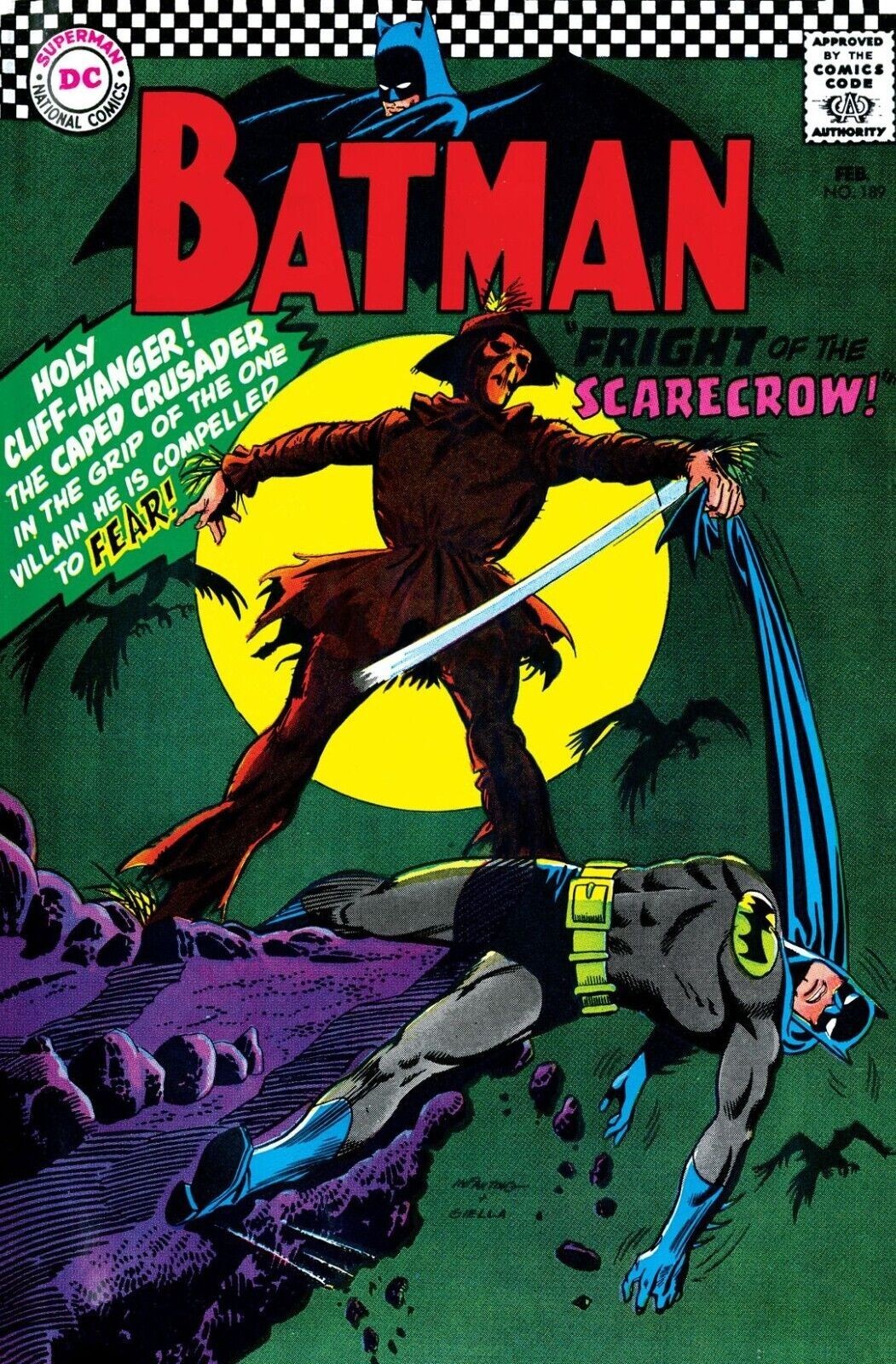 BATMAN #189 COMIC BOOK COVER Poster print 11&Prime;x17&Prime;