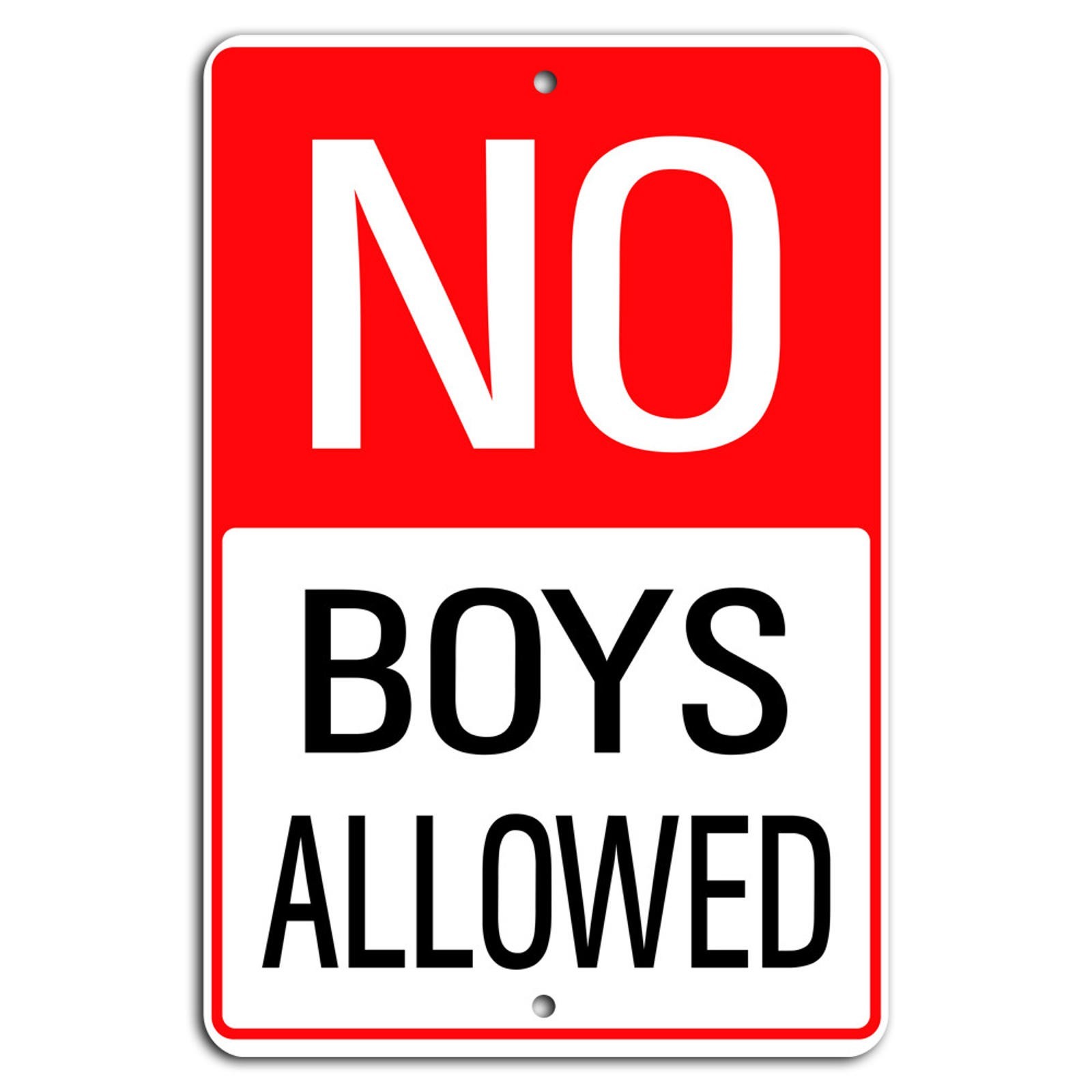 Girls Only Metal Sign BanginPrints Aluminum Rectangle Vertical Decor