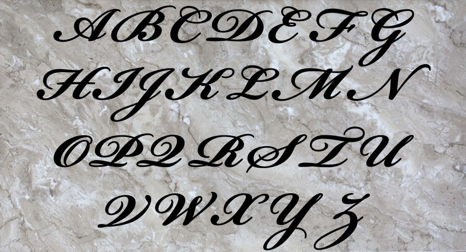 Script Wedding Letter Initial Vinyl Sticker Decal (g)