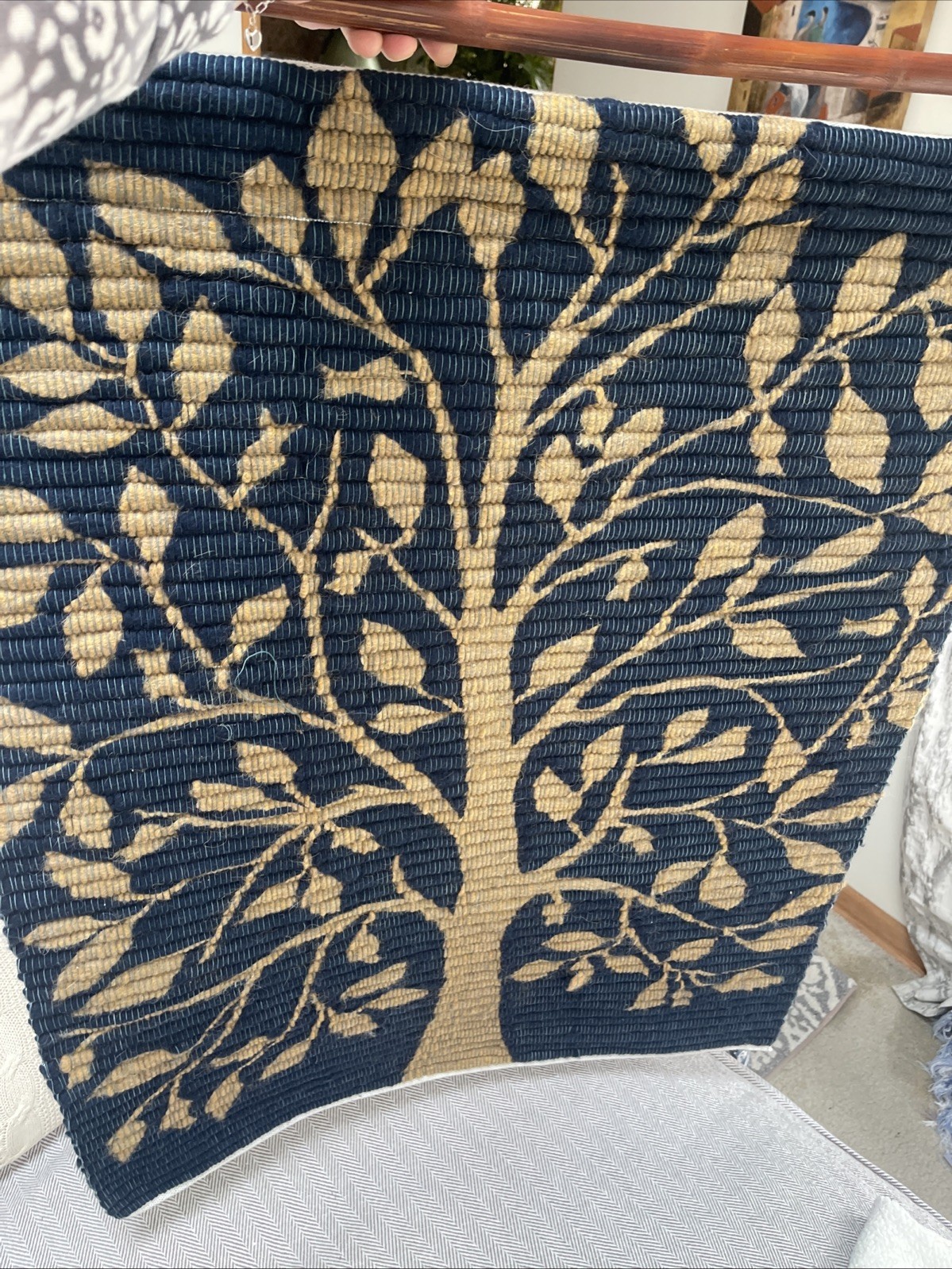 $ 175 VTG AWAOKUNA ARTISANS SUNLIT BRANCHES HANDMADE WOOL WALL HANGING PERU NEW