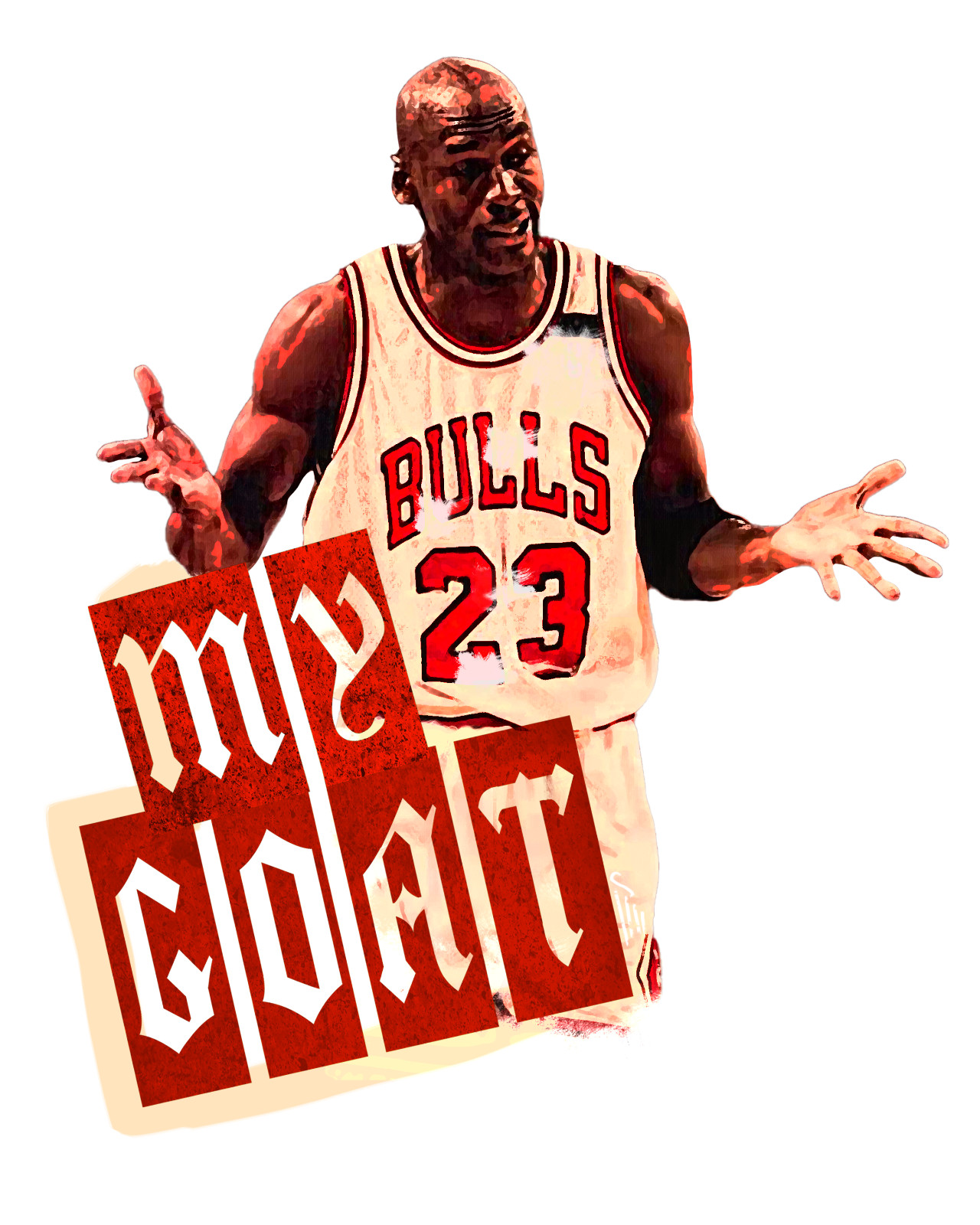 3&Prime; x 2&Prime; Michael Jordan &lsquo;MY GOAT&rsquo; Vinyl Matte Sticker