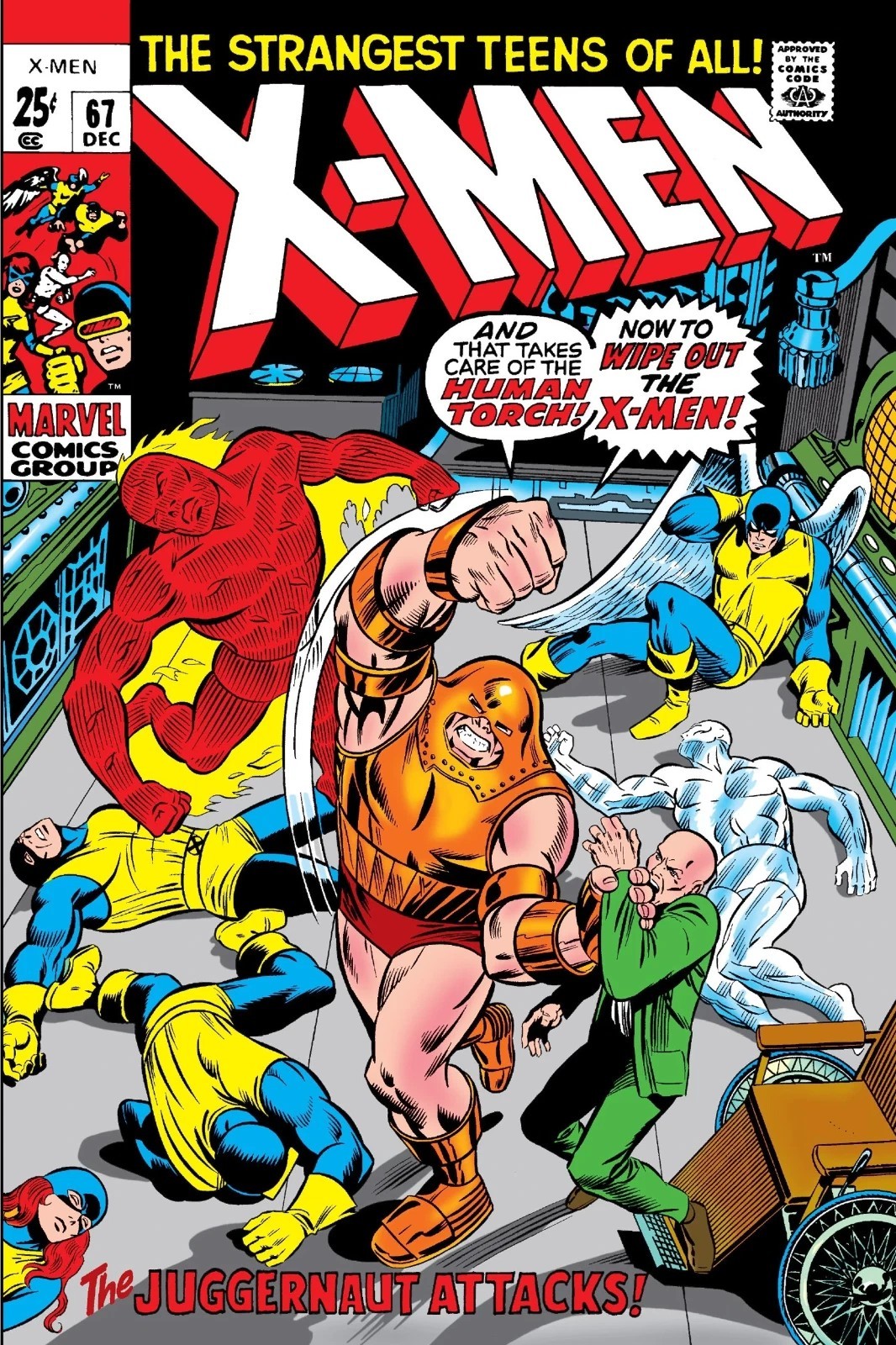 X-Men Issue 67 Comic Book The Juggernaut Human Torch Poster print 16&Prime;x24&Prime;