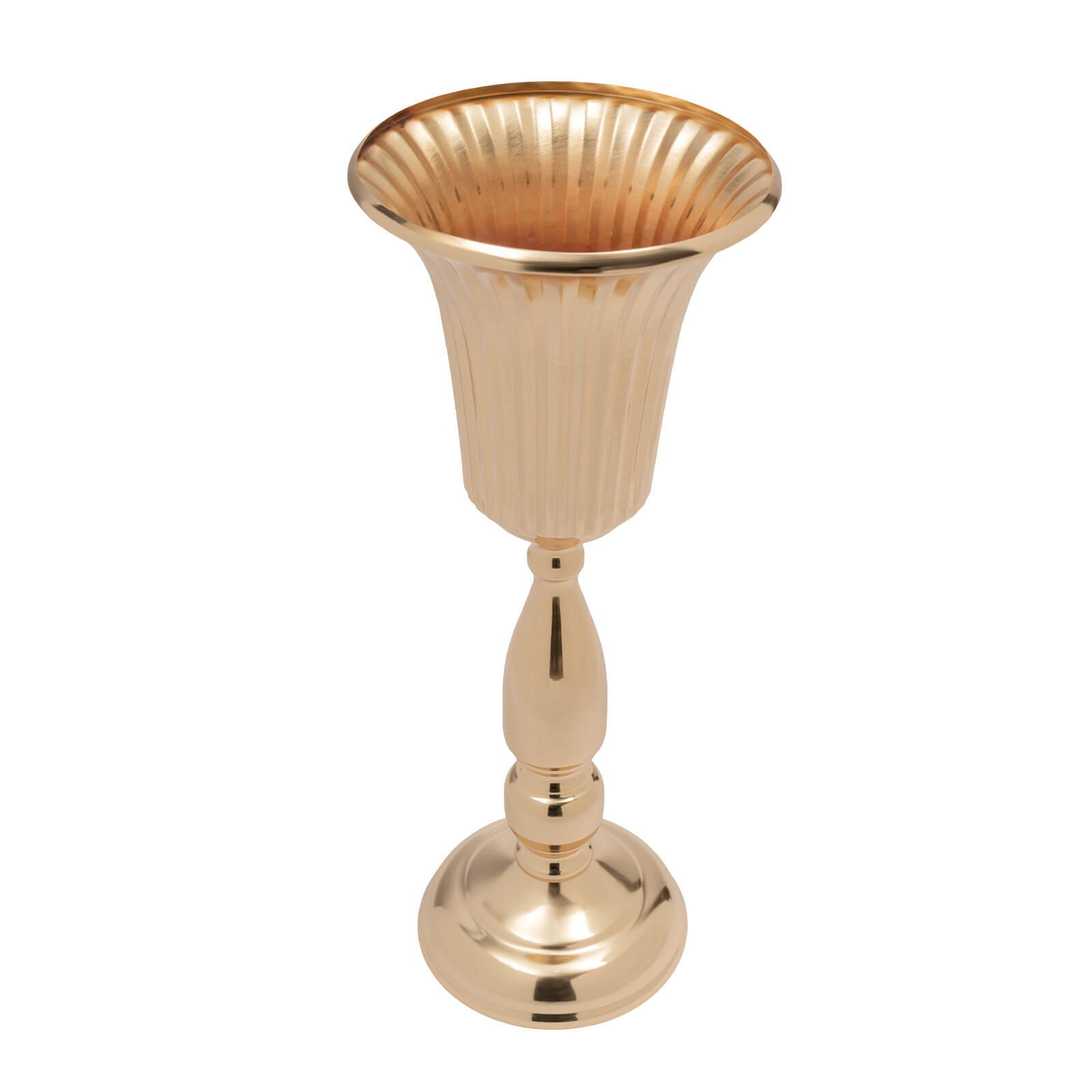 10 PCS DIY Golden Metal Wedding Flower Trumpet Vase Tabletop Centerpieces Decor