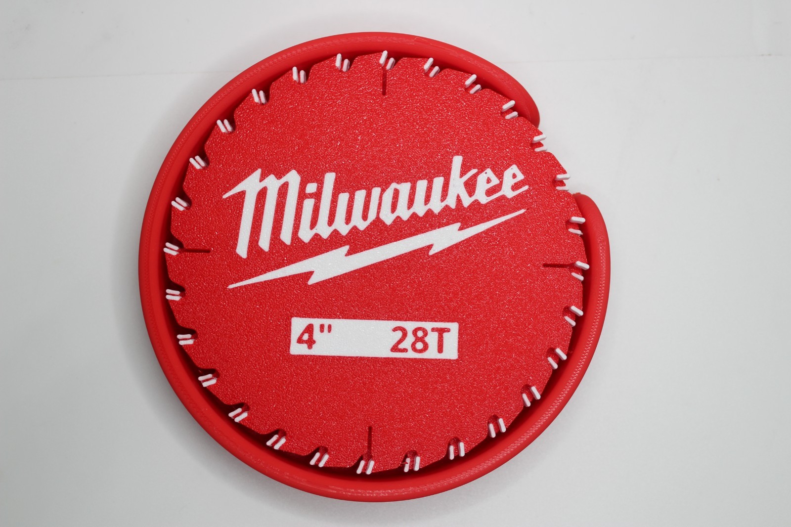 Milwaukee Tools Inspired Wall Clock & Coaster Set For Man Cave Garage Or Bar