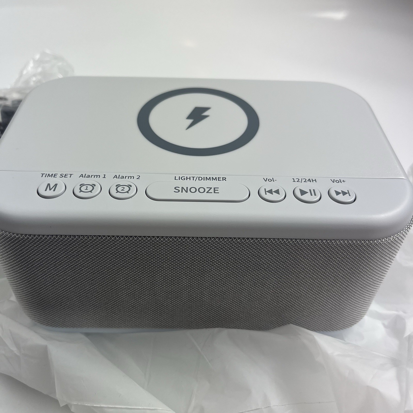 Multifunctional Tech Bluetooth Alarm Clock Speaker, (A21-B)