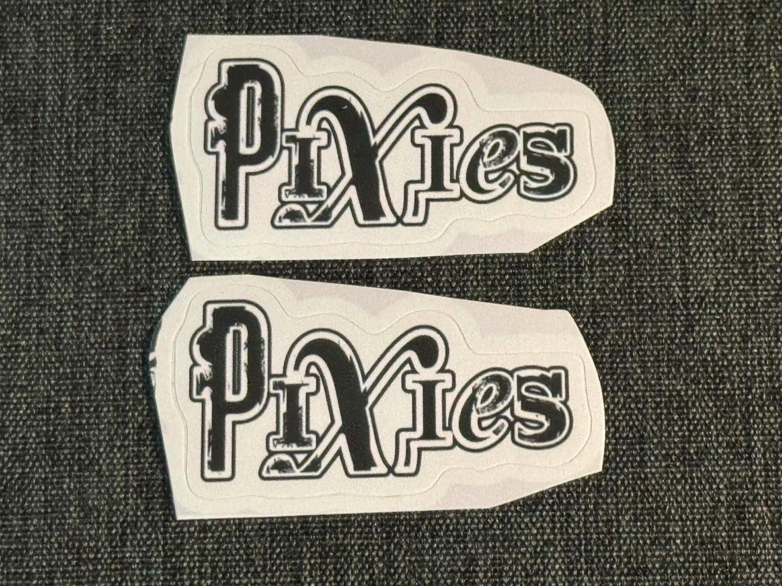 Lot (2) PIXIES 1 1/8&Prime; x 2 1/4&Prime; Band STICKERS Black White Fast! FREE SHIP!