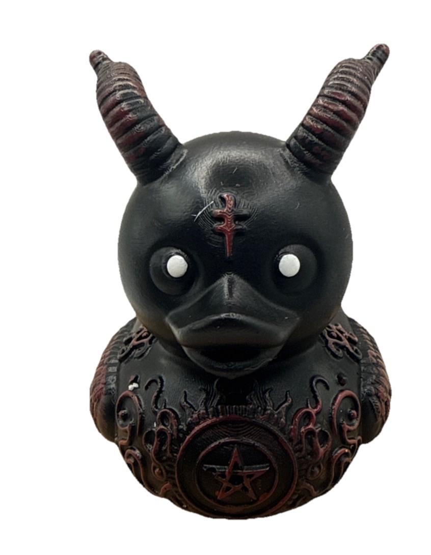Duck Goth Decor Satanic Gothic Resin Duck Statue for Halloween Jeep Accessories