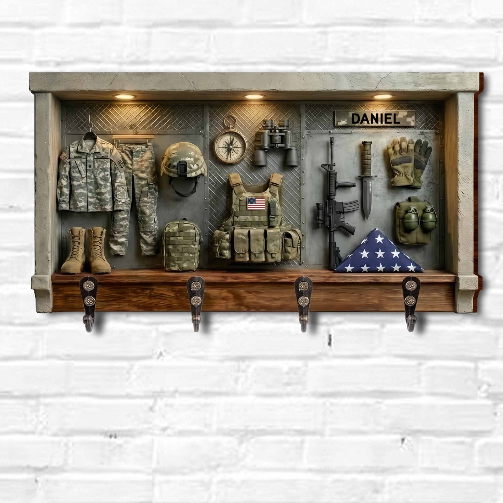 A Hero&rsquo;s Journey Military Uniform And Tactical Gear Personalized Key Holder