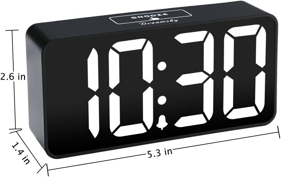 User-Friendly Small Digital Alarm Clock with Jumbo Numbers – Great for All Ages