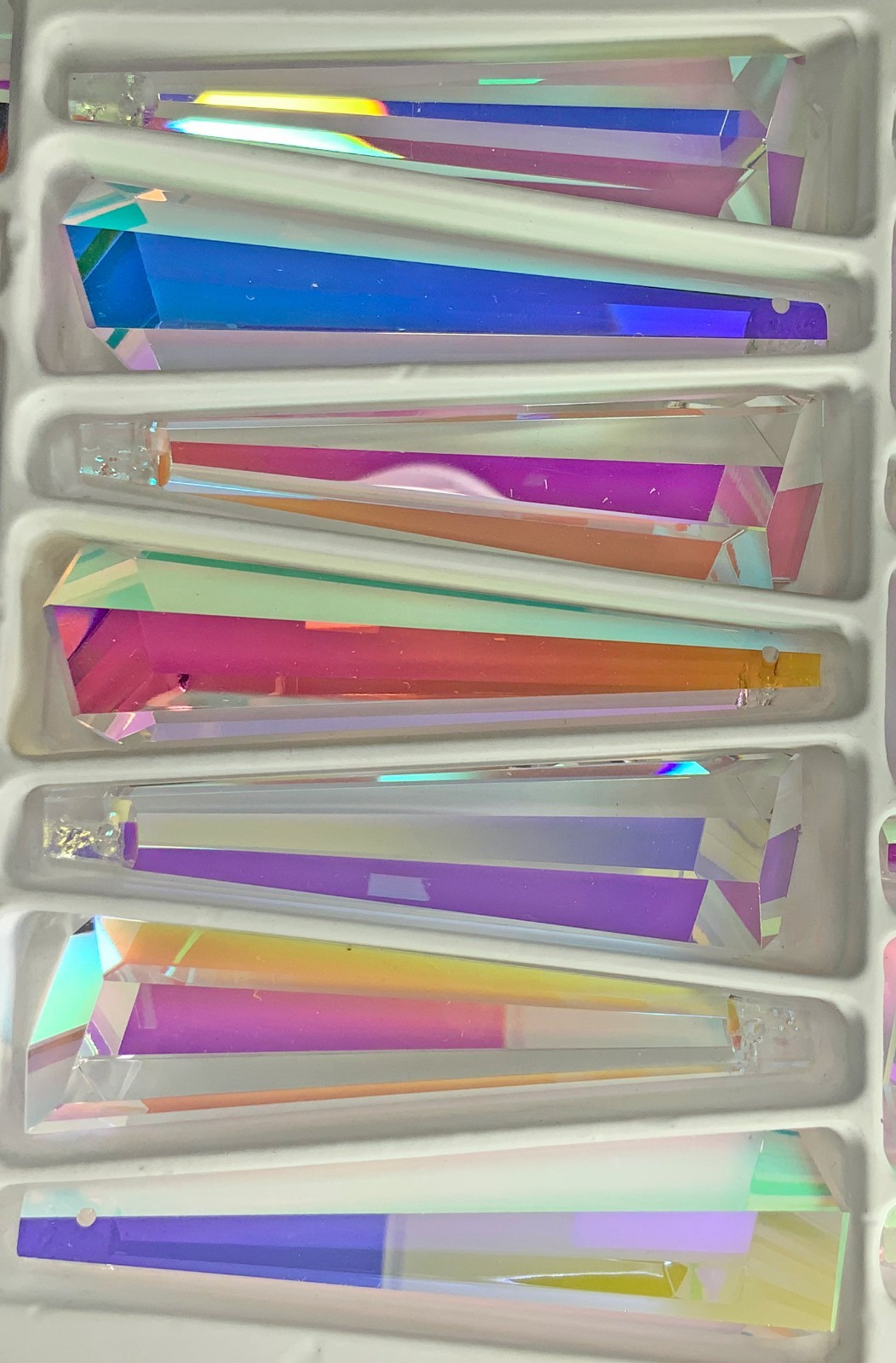 Ab – Asfour Crystal Suncatcher Prisms (3-inch) #505 6-Side Graduated Drop