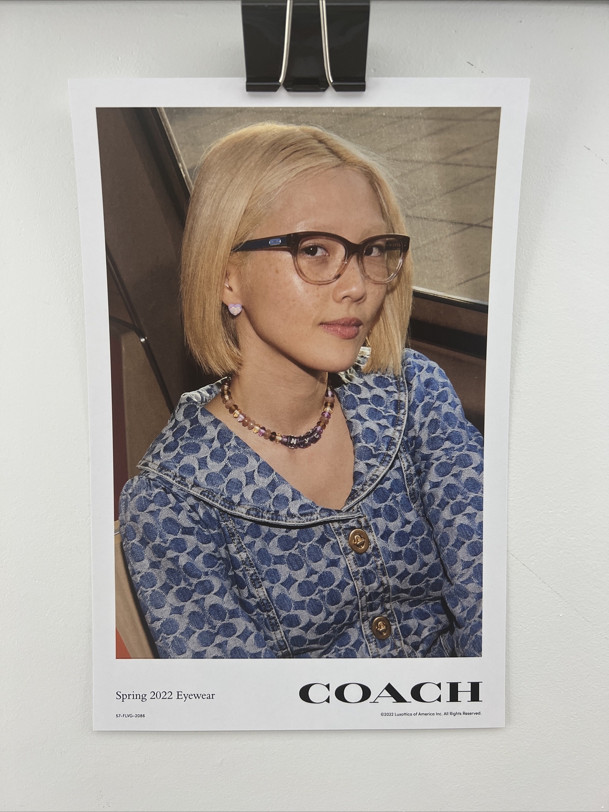 ￼Coach￼ Poster 8” X 12” Advertising Poster￼ Model Fashion Runway Denim￼