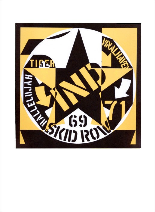 Robert Indiana Self Portrait 69 Skid Row Original Lithograph 18-1/2 x 14-1/8