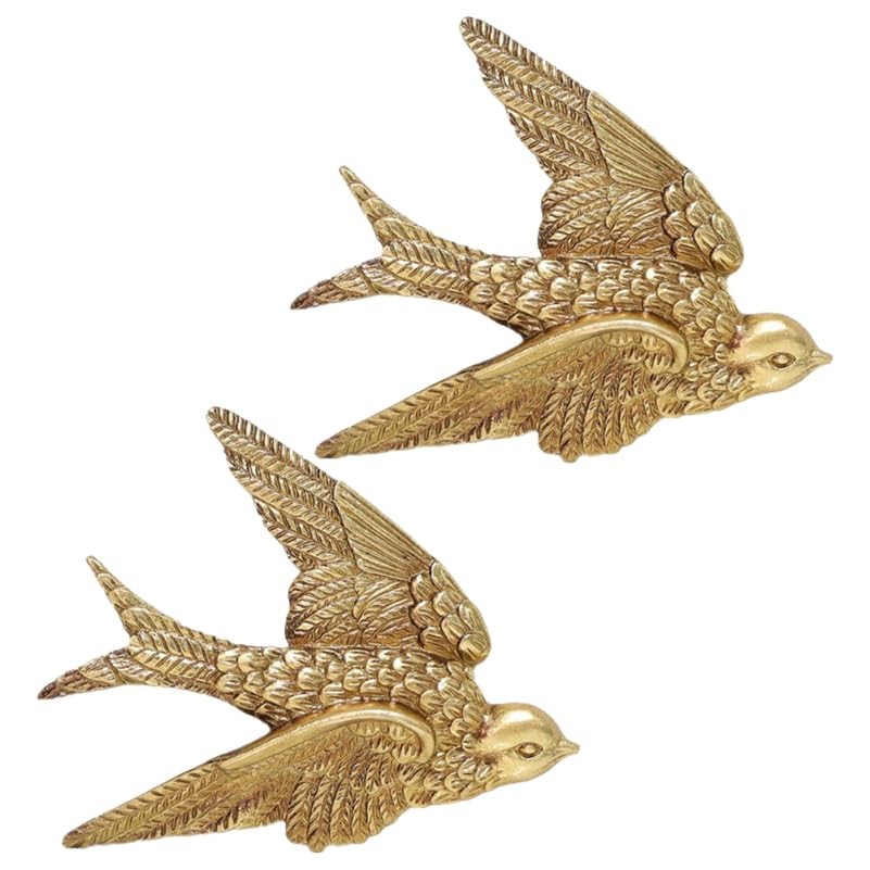 Bird Wall Sculpture 2pcs Resin Swallow Wall Decor 3D Flying Bird Hanging Art …