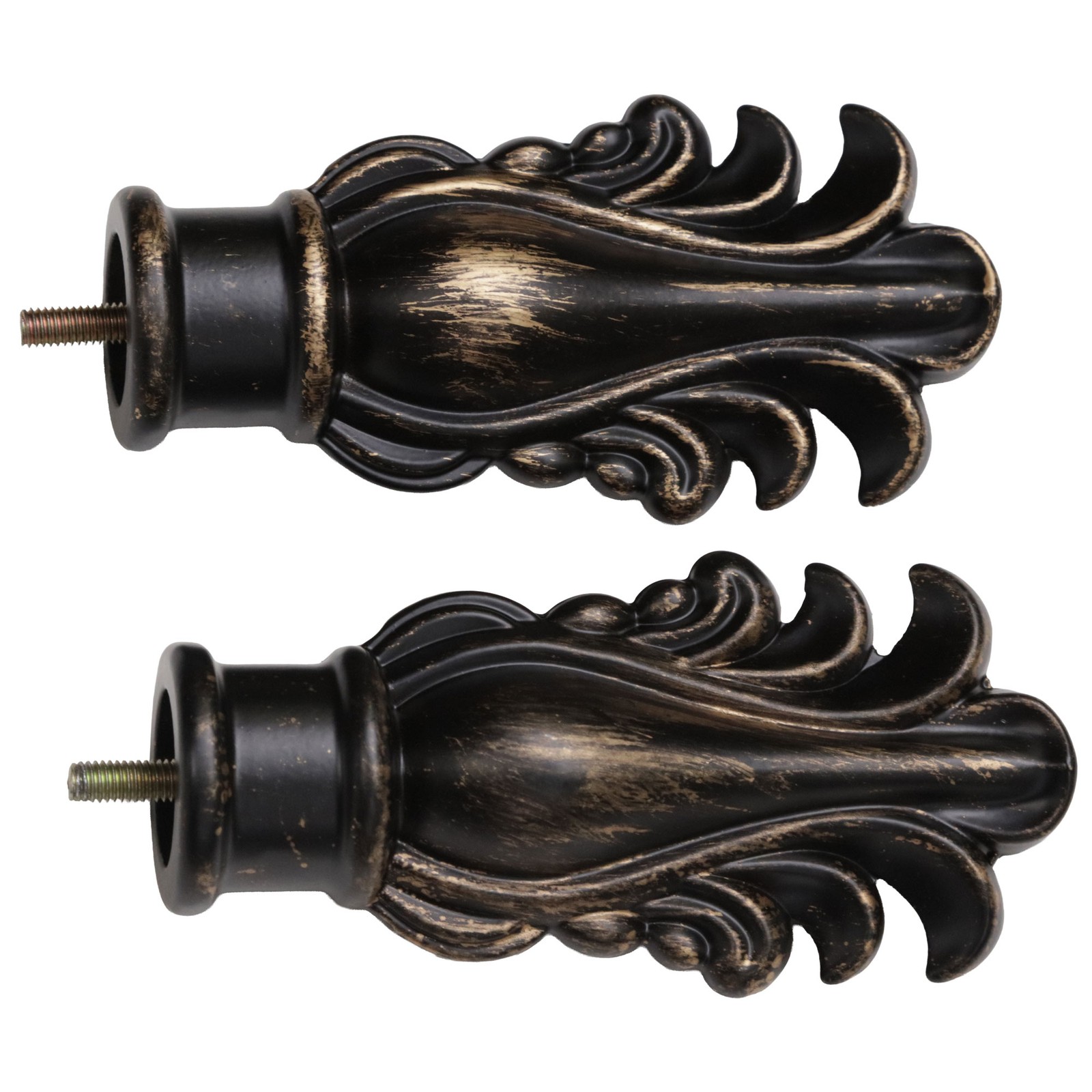 Fancy Feather Antique Black 48-84 Tapestry Rod – Decorative Hanging Accessory