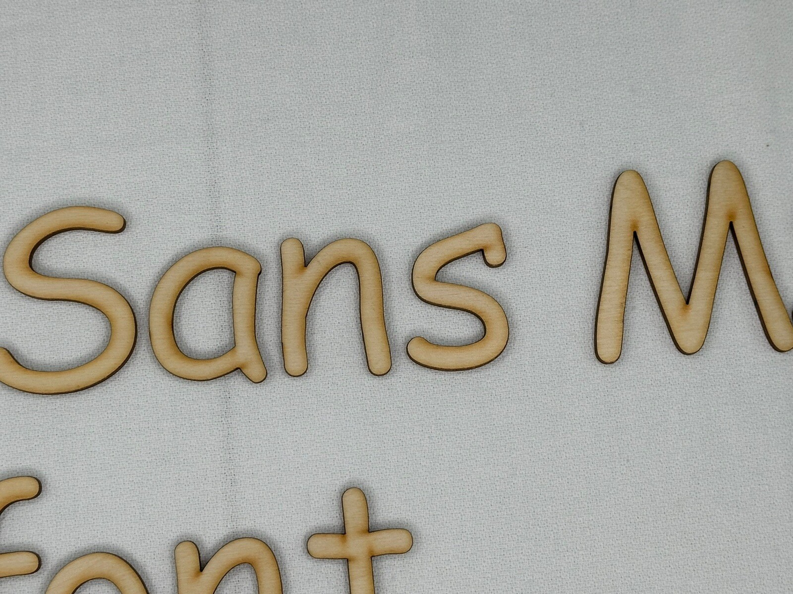 Laser Cut Unfinished Wood Letters or Numbers Comic Sans MS Font Craft Cutout
