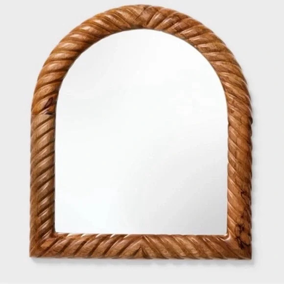 14”x16” Textured Wood Mirror – Threshold™ designed with Studio McGee